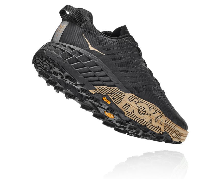 Hoka One One Trailove Tenisky Damske Čierne/Zlate - Speedgoat 4 CNY - 60194-AUGE